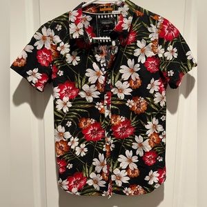 Kids summer short sleeve button up shirt